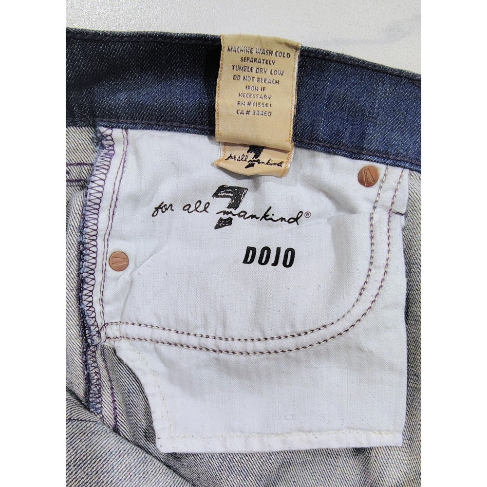 7 For All Mankind Dojo Women Bootcut Flare Jeans Blue Size 32 Mid Rise Denim USA - Picture 7 of 16